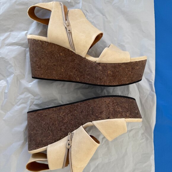 COCLICO Max Tan Platform Sandals with Wedge Heel - Picture 3 of 10